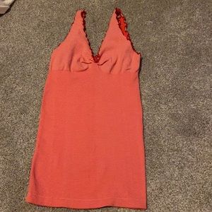🔥3/$15 Women’s red stretchy stylish tank with ruffle trim